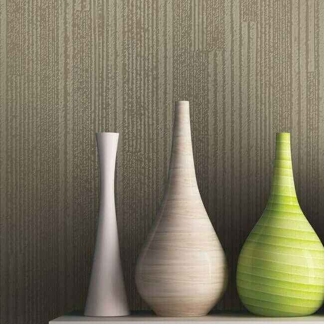 Vertical Plumb Soft Gold Metallic Wallpaper - York Wallcoverings - NV5504 - York Wallcoverings Wallpaper