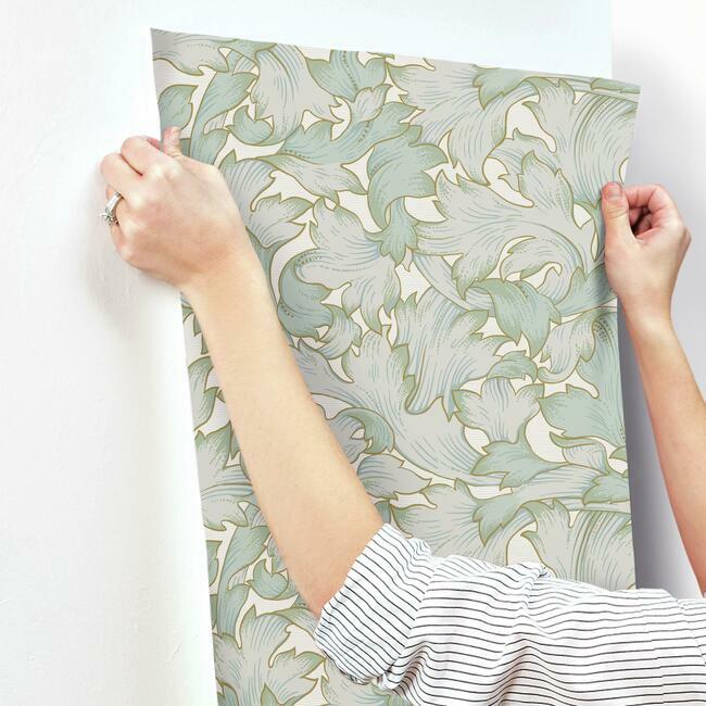 acanthus-toss-wallpaper-beige-seafoam-york-wallcoverings-nv5511