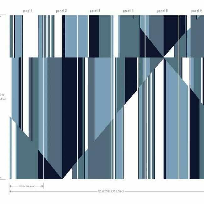 pinwheel-stripe-wall-mural-blue-york-wallcoverings-mu0243m - York Wallcoverings Wallpaper