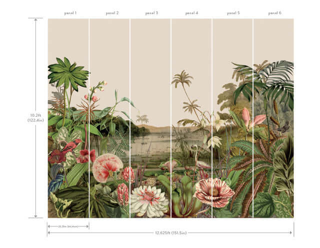 floating-gardens-green-wall-mural-york-wallcoverings-mu0262m - York Wallpaper Wallpaper
