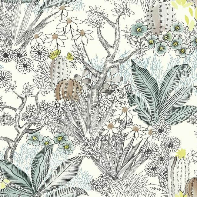 flowering-desert-black-wallpaper-york-wallcoverings-on1611 - York Wallpaper Wallpaper