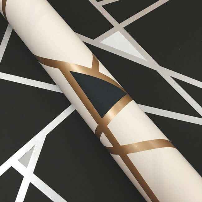Prismatic Gold & Black Wallpaper - York Wallcoverings - RY2702 - York Wallcoverings Wallpaper