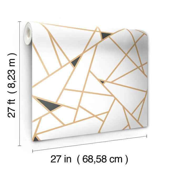 Prismatic Gold & Black Wallpaper - York Wallcoverings - RY2702 - York Wallcoverings Wallpaper