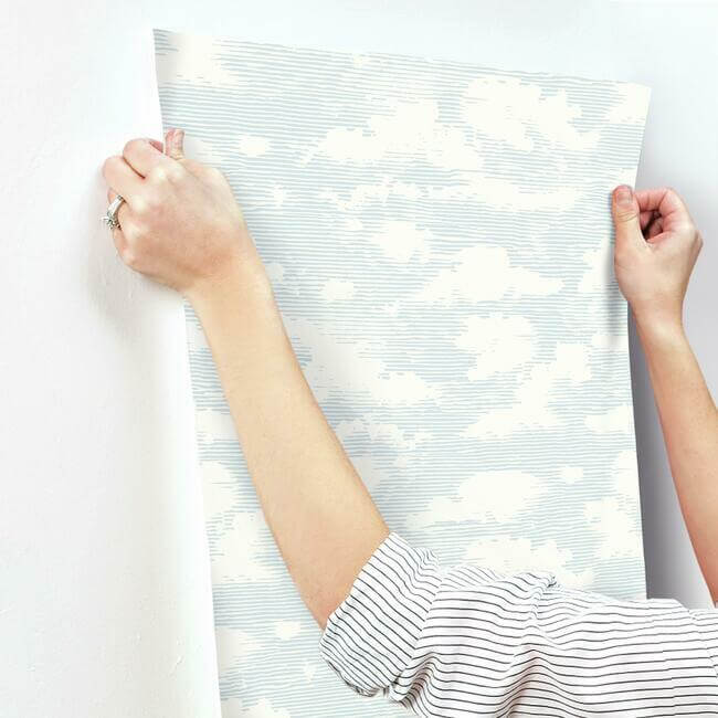 cloud-cover-wallpaper-sky-blue-york-wallcoverings-ss2524 - York Wallcoverings Wallpaper