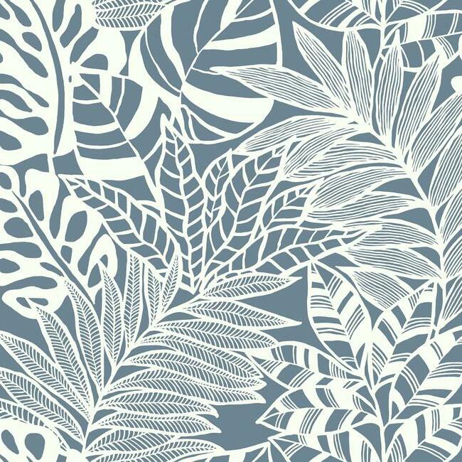 jungle-leaves-wallpaper-blue-york-wallcoverings-ss2576