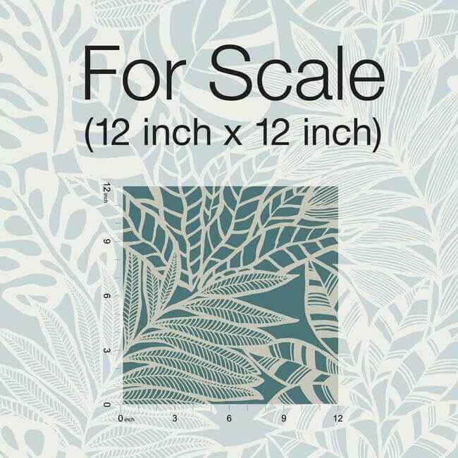 Jungle Leaves Teal Wallpaper - York Wallcoverings - SS2572 - York Wallcoverings Wallpaper