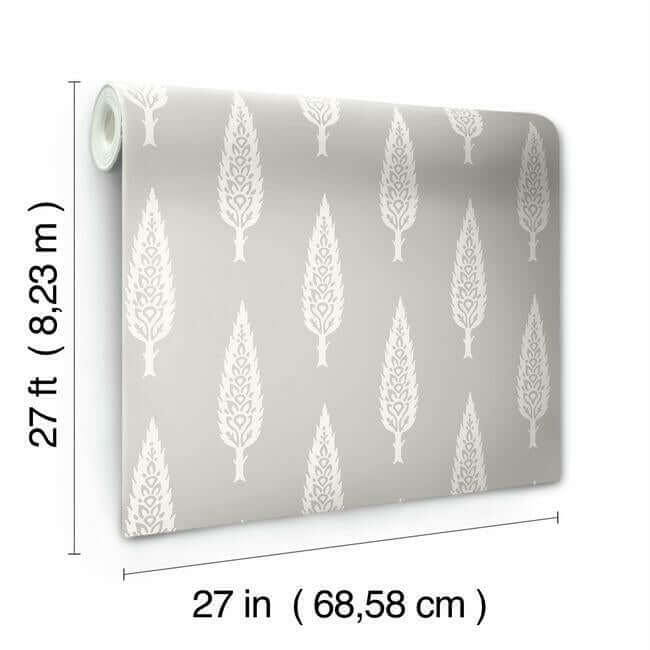 juniper-tree-grey-wallpaper-york-wallcoverings-ss2605 - York Wallcoverings Wallpaper