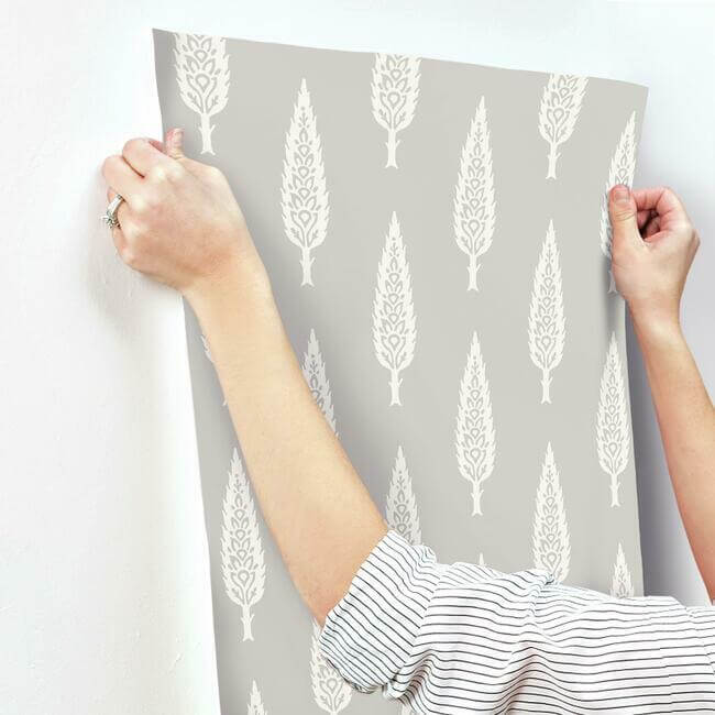 juniper-tree-grey-wallpaper-york-wallcoverings-ss2605 - York Wallcoverings Wallpaper