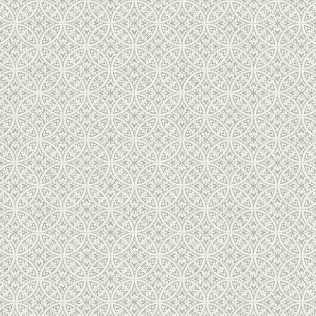 Lacey Circle Geo Grey Wallpaper - York Wallcoverings - SS2517 - York Wallcoverings Wallpaper