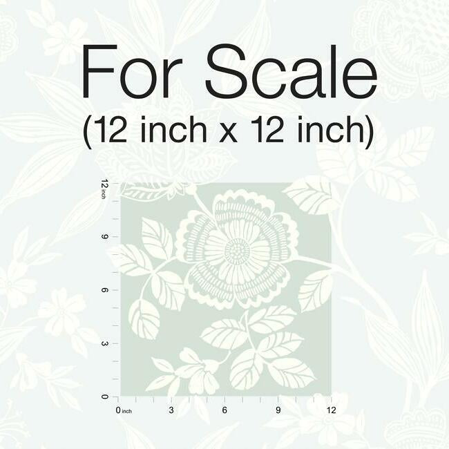 wood-cut-jacobean-wallpaper-light-sage-york-wallcoverings-ss2559 - York Wallcoverings Wallpaper