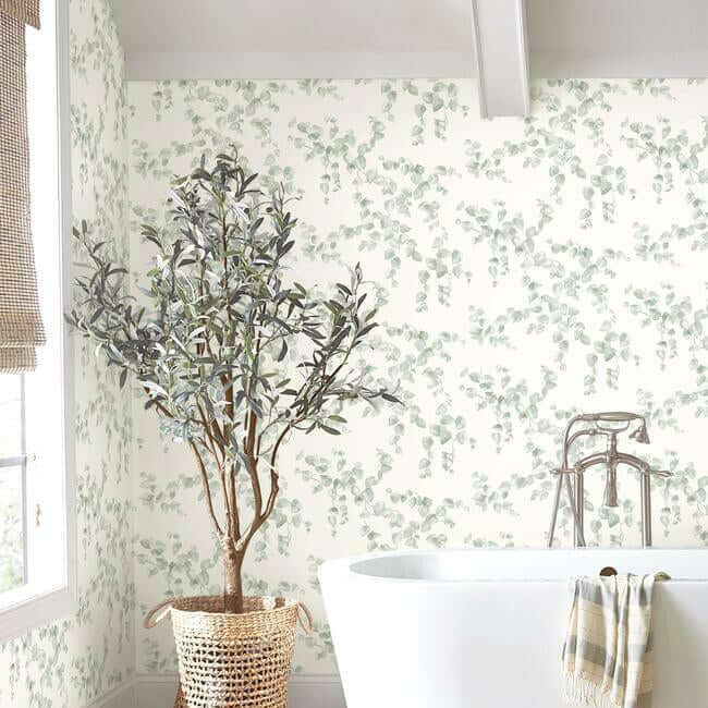 creeping-fig-vine-sage-wallpaper-york-wallcoverings-fh4037 - York Wallpaper Wallpaper