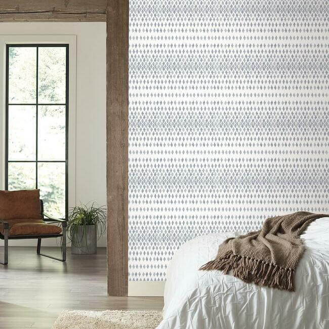 diamond-ombre-navy-white-wallpaper-york-wallcoverings-fh4042 - York Wallcoverings Wallpaper