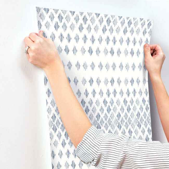 Diamond Ombre Navy & White Wallpaper - York Wallcoverings - FH4042 - York Wallcoverings Wallpaper