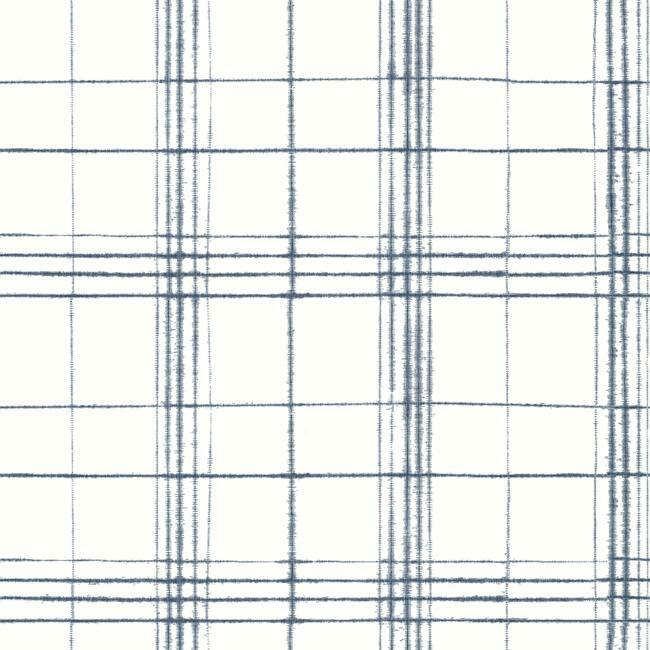 farmhouse-plaid-wallpaper-navy-white-york-wallcoverings-fh4017