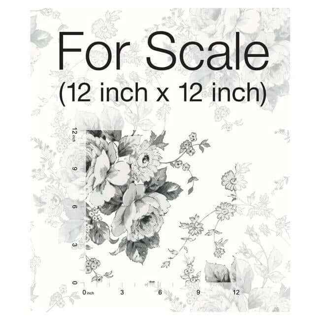 Heritage Rose Wallpaper Whiteblack - York Wallcoverings - FH4086 - York Wallcoverings Wallpaper