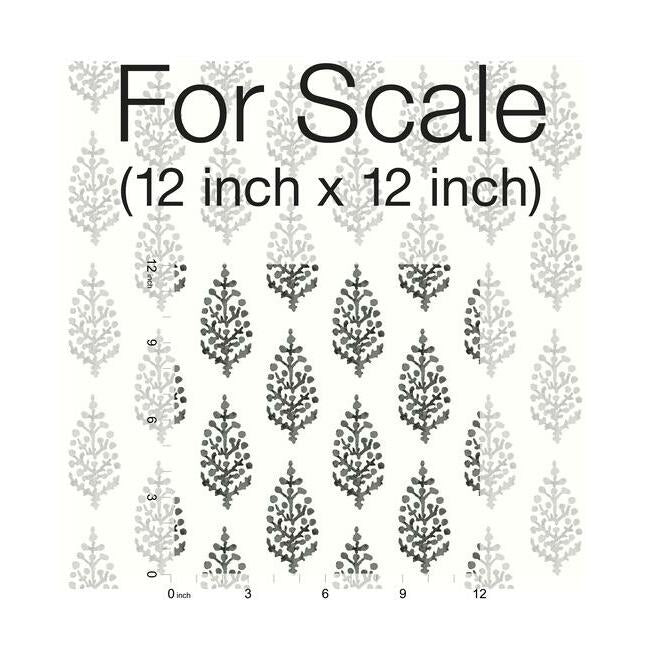 paisley-on-calico-wallpaper-blackwhite-york-wallcoverings-fh4069 - York Wallcoverings Wallpaper
