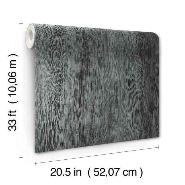 Quarter Sawn Wood Wallpaper Black - York Wallcoverings - FH4055 - York Wallcoverings Wallpaper
