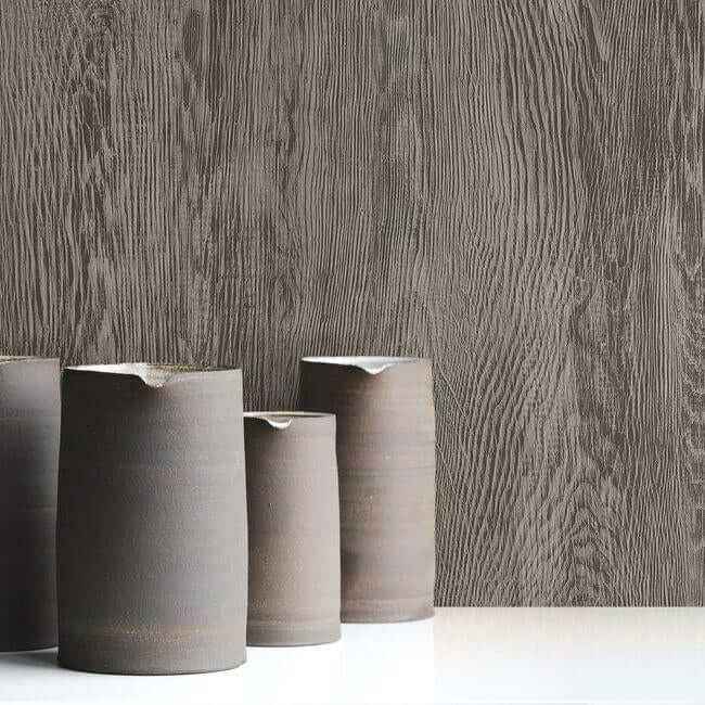 Quarter Sawn Wood Wallpaper Mink - York Wallcoverings - FH4053 - York Wallcoverings Wallpaper