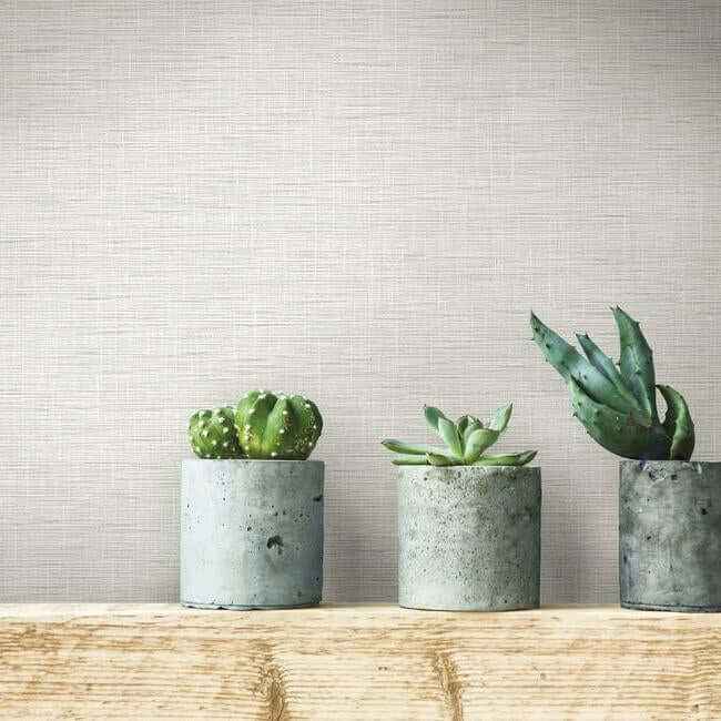 Silk Linen Weave Wallpaper White - York Wallcoverings - FH4059 - York Wallcoverings Wallpaper