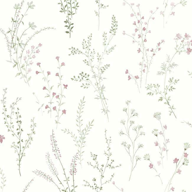 wildflower-sprigs-wallpaper-pink-green-grey-york-wallcoverings-fh4028