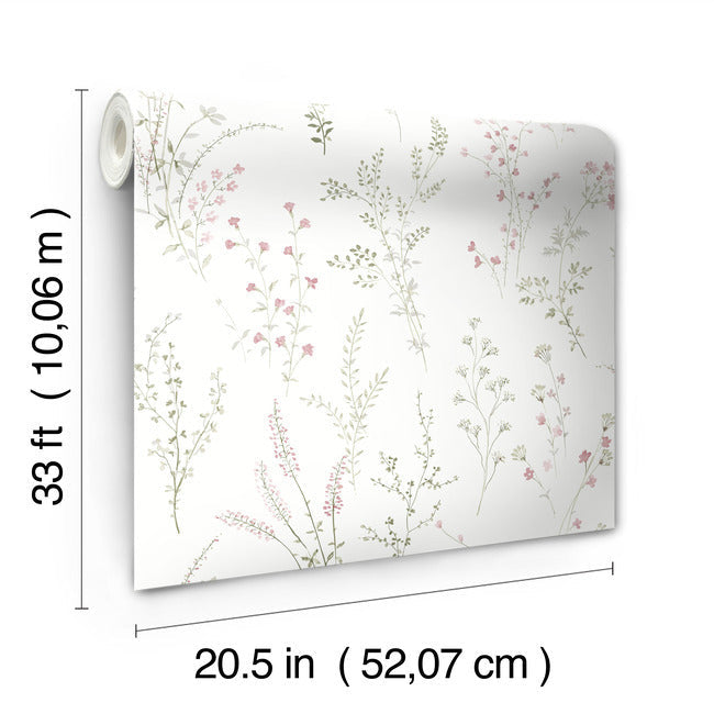 wildflower-sprigs-wallpaper-pink-green-grey-york-wallcoverings-fh4028
