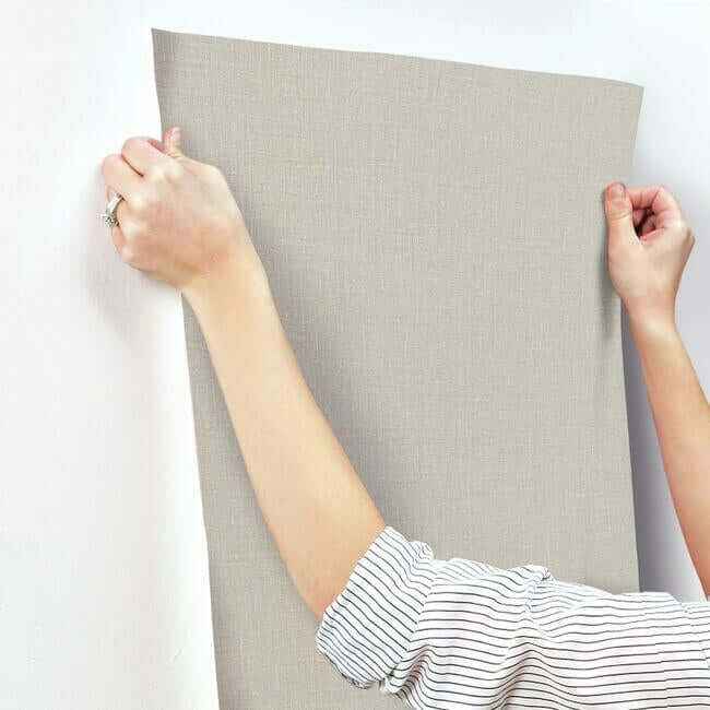 Gesso Weave Linen Wallpaper - York Wallcoverings - 5982 - York Wallcoverings Wallpaper