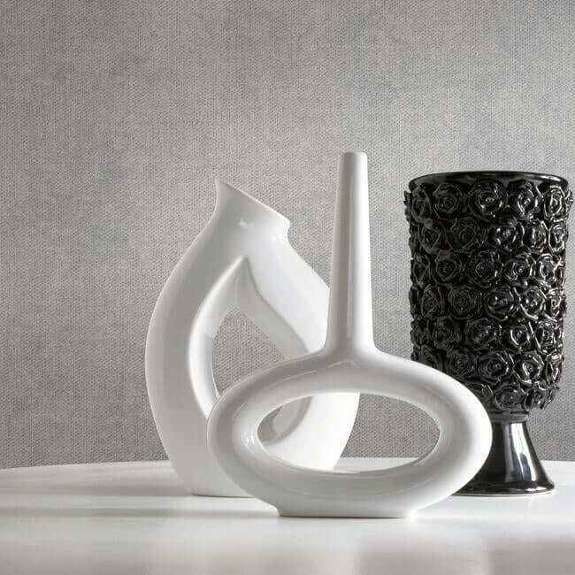 Linen Flax Texture Grey Wallpaper - York Wallcoverings - 5327 - York Wallcoverings Wallpaper