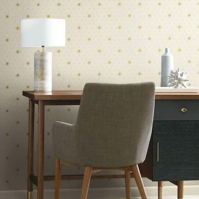 stella-star-wallpaper-cream-york-wallcoverings-sp1500 - York Wallcoverings Wallpaper