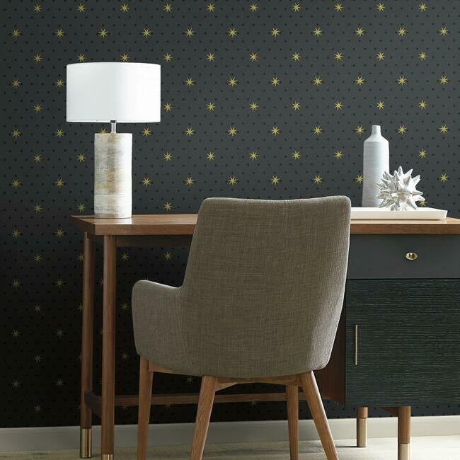 stella-star-wallpaper-midnight-york-wallcoverings-sp1499 - York Wallcoverings Wallpaper