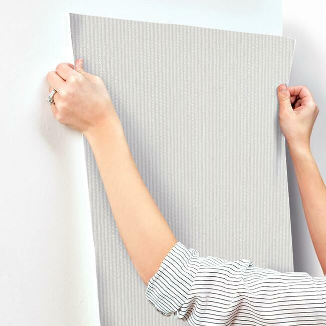 shodo-stripe-wallpaper-arctic-grey-york-wallcoverings-sr1509 - York Wallcoverings Wallpaper