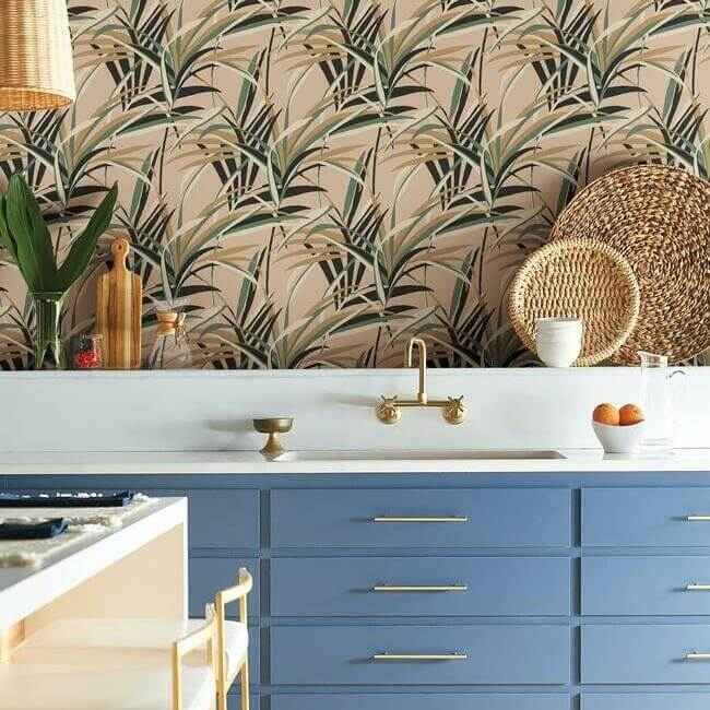 Tropical Paradise Blush Wallpaper - York Wallcoverings - TC2608 - York Wallcoverings Wallpaper