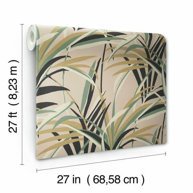 tropical-paradise-wallpaper-blush-york-wallcoverings-tc2608 - York Wallcoverings Wallpaper