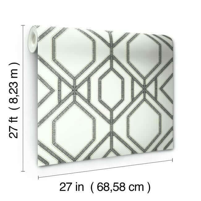 sawgrass-trellis-white-grey-wallpaper-york-wallcoverings-tc2632 - York Wallcoverings Wallpaper