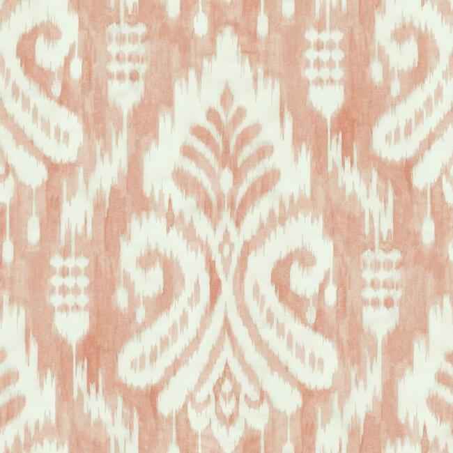 Hawthorne Ikat Coral Wallpaper - York Wallcoverings - TC2646