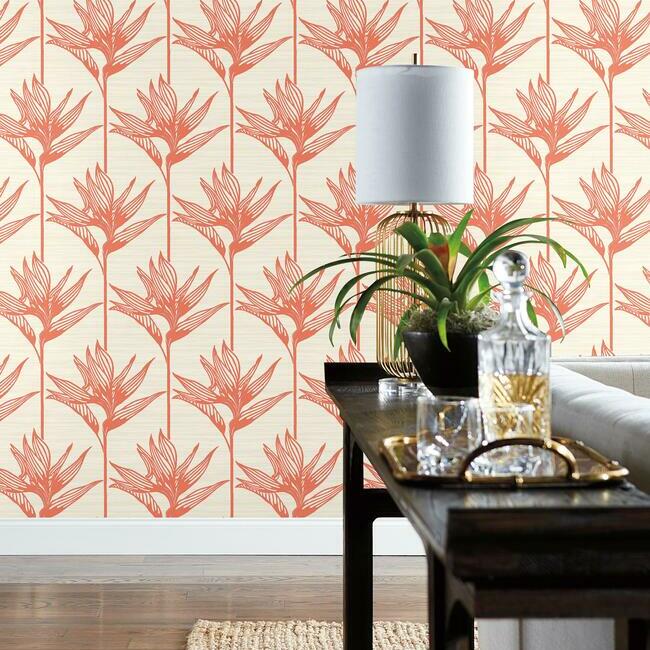 bird-of-paradise-wallpaper-coral-york-wallcoverings-tc2676