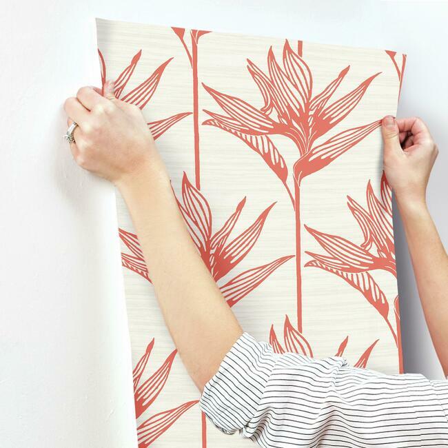 bird-of-paradise-wallpaper-coral-york-wallcoverings-tc2676