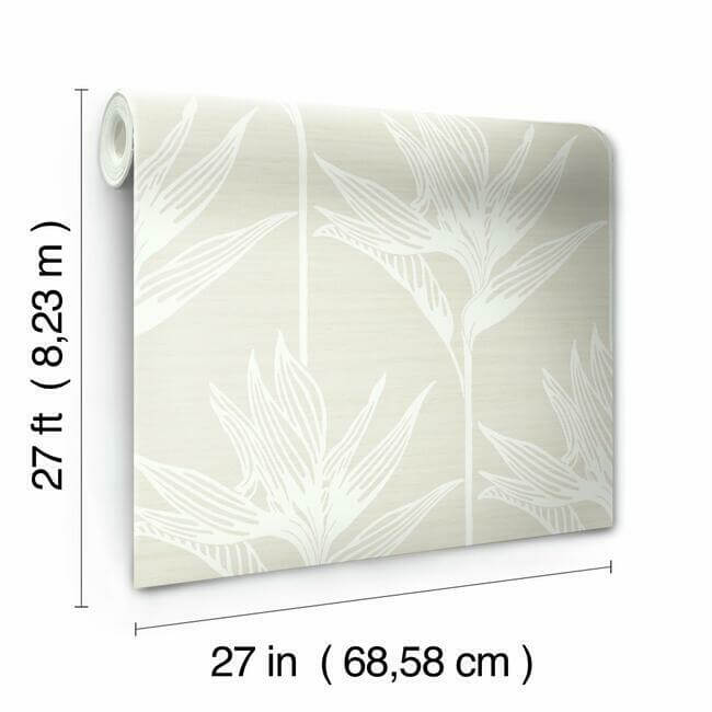 bird-of-paradise-wallpaper-white-york-wallcoverings-tc2672 - York Wallcoverings Wallpaper
