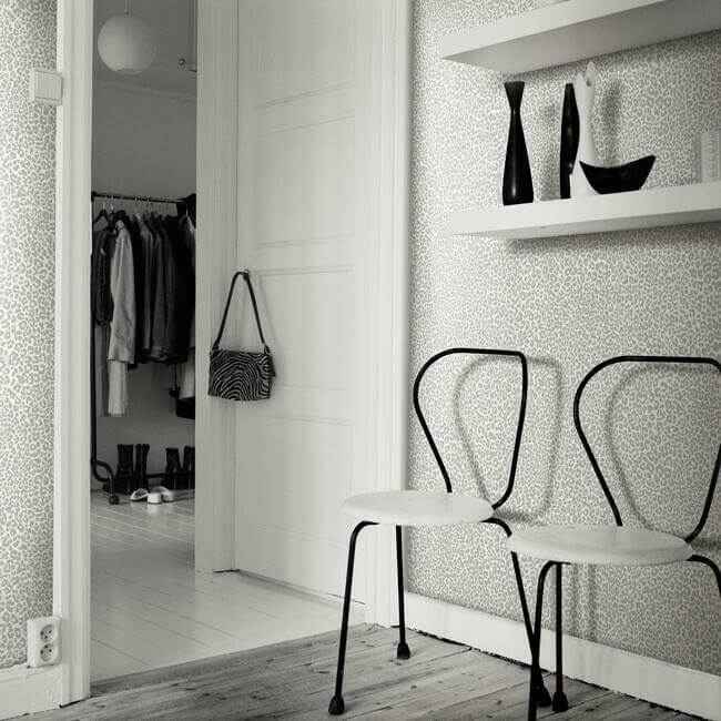 Leopard King Grey Wallpaper - York Wallcoverings - TC2683 - York Wallcoverings Wallpaper
