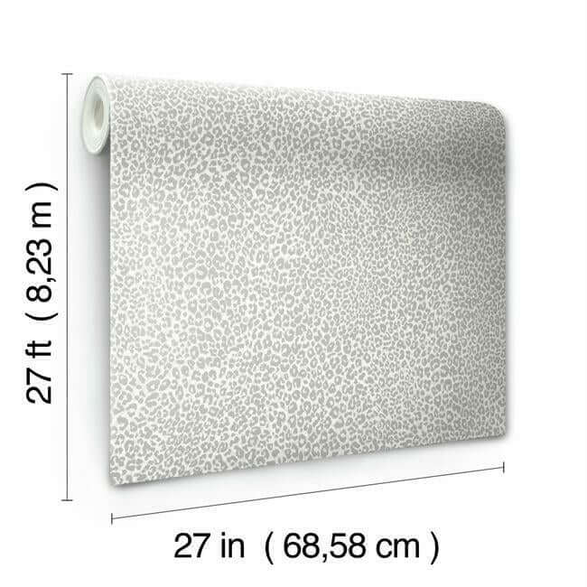 leopard-king-wallpaper-grey-york-wallcoverings-tc2683 - York Wallcoverings Wallpaper