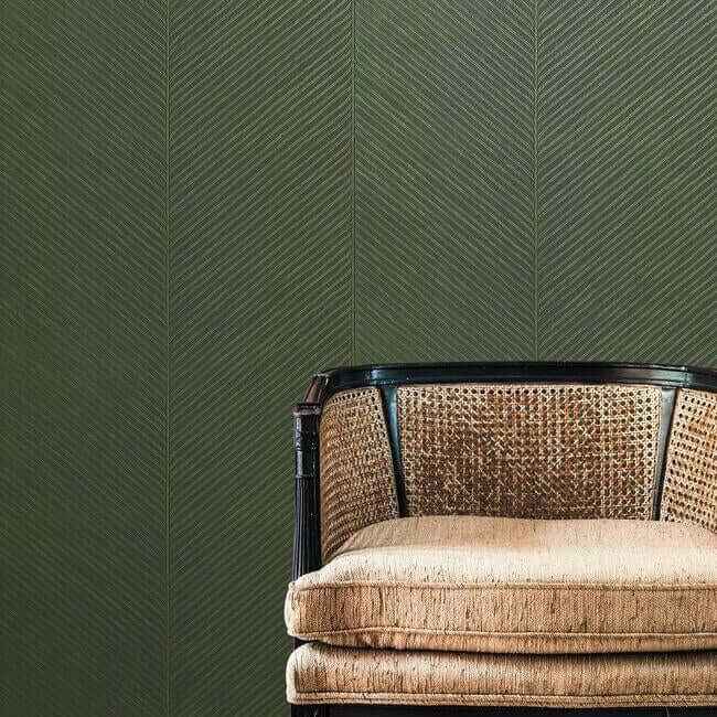 Palm Chevron Wallpaper - York Wallcoverings - TC2693 - York Wallcoverings Wallpaper