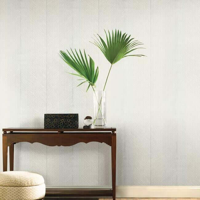 palm-chevron-wallpaper-whitesilver-york-wallcoverings-tc2692 - York Wallcoverings Wallpaper