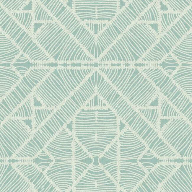 diamond-macrame-aqua-wallpaper-york-wallcoverings-tc2705 - York Wallpaper Wallpaper