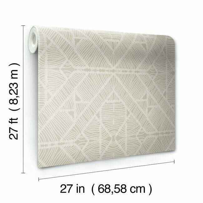 Diamond Macrame Taupe Wallpaper - York Wallcoverings - TC2703 - York Wallcoverings Wallpaper