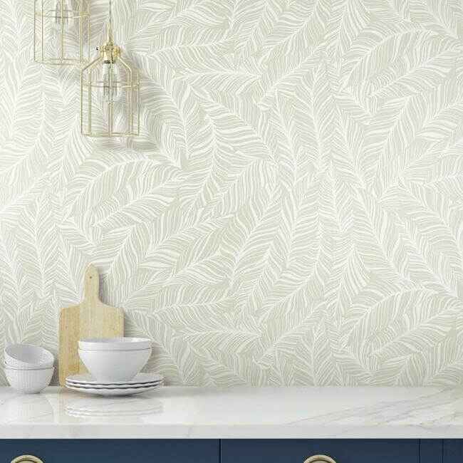 Rainforest Canopy Wallpaper Pearl - York Wallcoverings - TC2714 - York Wallcoverings Wallpaper
