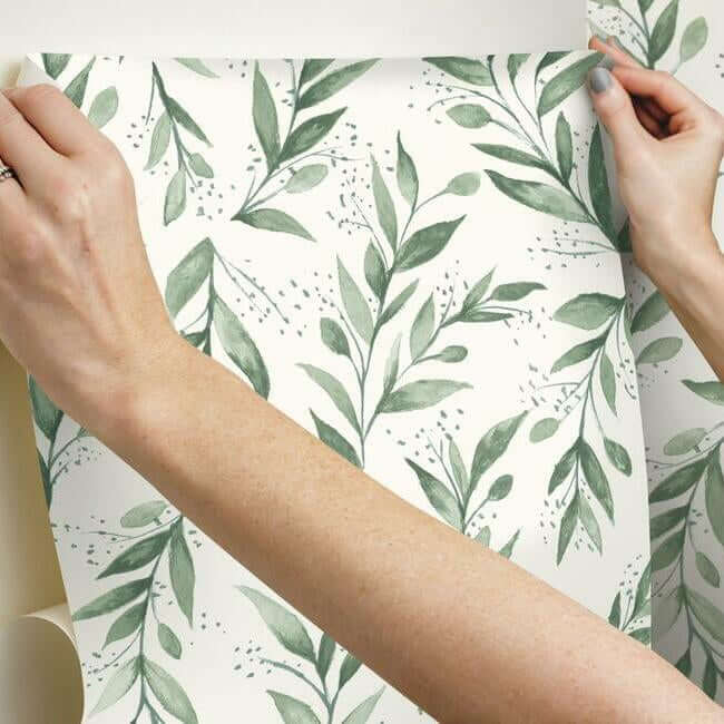 magnolia-home-olive-branch-olive-grove-peel-stick-wallpaper-york-wallcoverings-psw1001rl - York Wallpaper Wallpaper