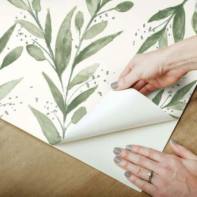 magnolia-home-olive-branch-olive-grove-peel-stick-wallpaper-york-wallcoverings-psw1001rl - York Wallpaper Wallpaper
