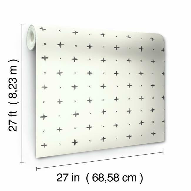 cross-stitch-premium-peel-stick-wallpaper-black-york-wallcoverings-psw1008rl - York Wallcoverings Wallpaper