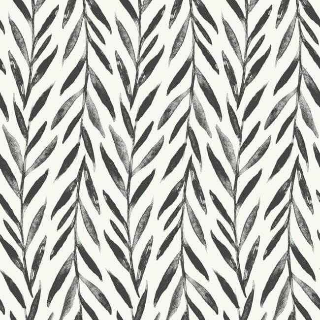 Magnolia Home Willow Black Peel & Stick Wallpaper - York Wallcoverings - PSW1017RL