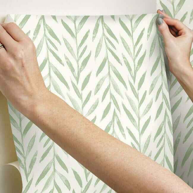 Magnolia Home Willow Green Peel & Stick Wallpaper - York Wallcoverings - PSW1016RL - York Wallcoverings Wallpaper
