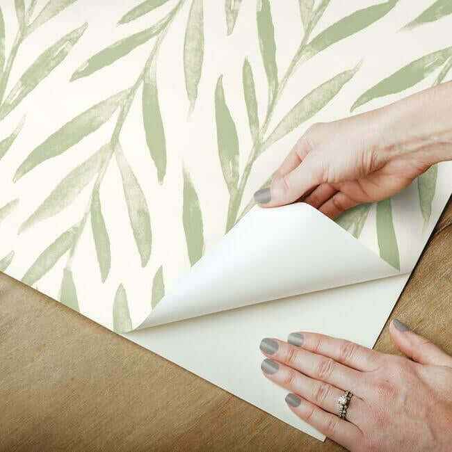 Magnolia Home Willow Green Peel & Stick Wallpaper - York Wallcoverings - PSW1016RL - York Wallcoverings Wallpaper
